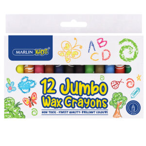 Marlin Crayons Wax Super Jumbo Kids Jumbo 12’s