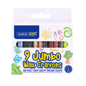Marlin Crayons Wax Super Jumbo Kids Jumbo 9’s