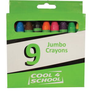 Marlin Crayons Wax Super Jumbo Cool 4 School Jumbo 9’s