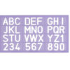 Penflex Stencil Lettering Ruler Type 10mm Upper Case