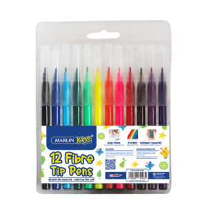 Marlin Fibre Pens Standard Kids Wlt 12