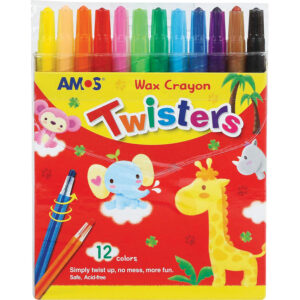 Amos Crayons Twister Wax Amos Asst 12’s