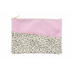 Colour Me Pencil Bag PU + Canvas Pocket 20cm Pink