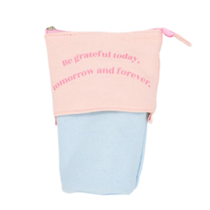 Colour Me Pencil Bag Canvas Retractable Pink/blue