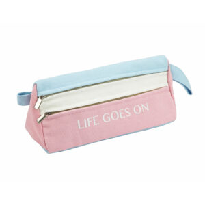 Colour Me Pencil Bag Canvas Triangle 2pkt Pink/blue