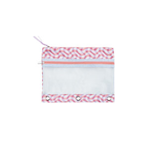 Colour Me Pencil Bag 2pkt 24.5x19cm with Blue Mesh