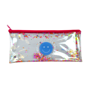 Pencil Bag PVC Clear Smiley Face 33cm