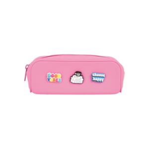 Colour Me Pencil Bag Silicone with Charm 18.5cm Pink