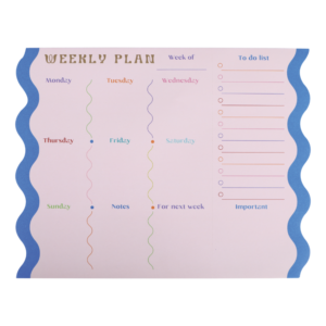 Weekly Planner 202×254 Notepad 60SHT