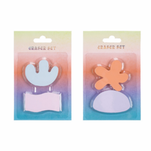 Colour Me Eraser Set Novelty Shape Asst Colour 2PK