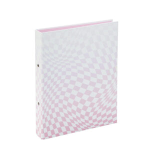Colour Me A4 20 R/binder 25mm Board Pink Check
