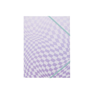 Colour Me Document Wallet BRD 3 Flap Purple Check