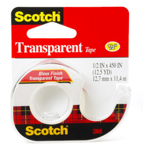 3M Tape Clear Scotch Transparent 12×11.4 on Disp Crd