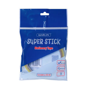 Marlin Tape Clear 12×33 Lrg Core Retail Pack