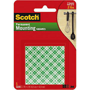 3M Tape Mounting Scotch Indoor Squares Crd 12