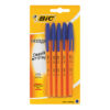 Bic Pen Bpn F 0.7 Orange Blue Crd 10