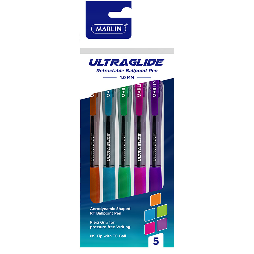 2121010183-MARSM224-1.jpg Marlin Pen Bpn Retr F 0.7 Ultraglide Neon Asst Wlt 5