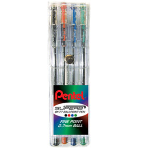 Pentel Pen Bpn Retr F 0.7 Izee Leather Grip Blue