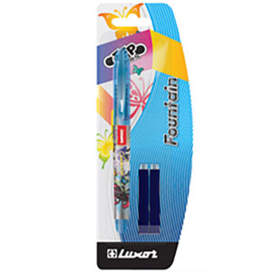 Luxor Pen Fountain Blue + 2 Blue Cartridges