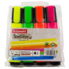 Luxor Highlighter Textliter Asst Wlt 4