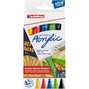 Edding Marker Acrylic M Basic Set 5’s