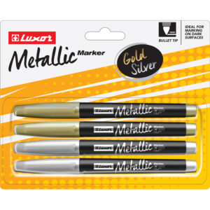 Luxor Marker Paint M Metallic Gold / Silver Crd 4
