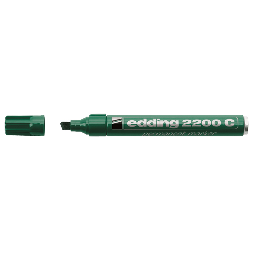 2121150075-E2200-04-1.jpg Edding Marker Perm Chisel M E2200 Green