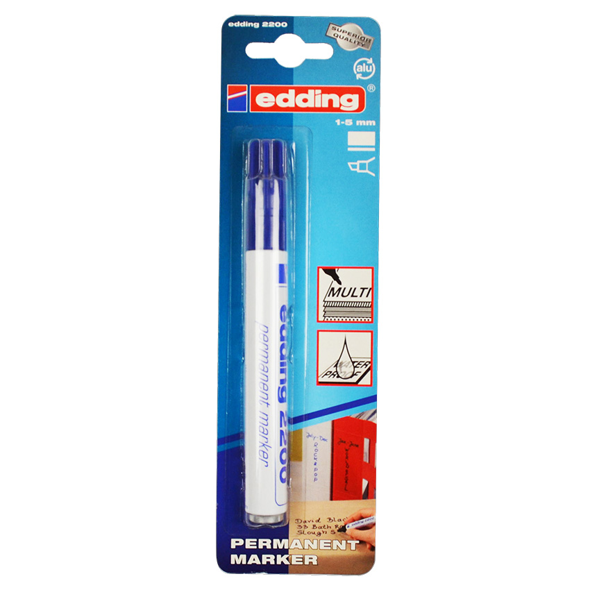 2121150077-E2200CRD-03-1.jpg Edding Marker Perm Chisel M E2200 Blue Crd
