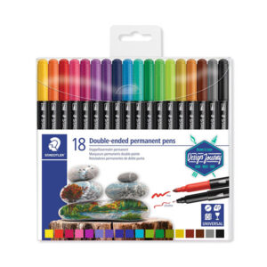 Staedtler Marker Perm Twin F / Xf Double-ended Asst Wlt 18
