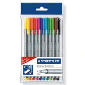 Staedtler Pen Fineliner Triplus Asst Box 10
