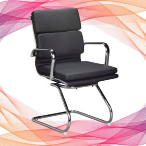 Chrome Executive Visitor - Black 1 Eames Padded Visitor - Visitor Office Chairs from Progress Office Furniture