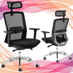 Aila High Back Grey Insert / Chrome - High Back Office Chairs from Progress Office Furniture