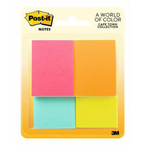 3M Notes 36×48 Post-it 50 Sht Cape 4pk