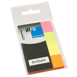 Info Notes Page Marker 20×50 Info 40 Sht Brilliant 4pk