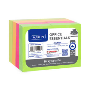 Marlin Notes Cube 38×51 Sticky 800 Sht Bright Asst 1 Marlin Notes Cube 38×51 Sticky 800 Sht Bright Asst