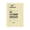 Freedom Book Jotter A4 Sc 72pg Unruled