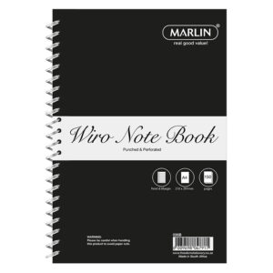 Marlin Notebook A4 150pg Side Spiral Pun/perf