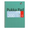 Pukka Metallic Notepad A4 Soft Cover 200pg Side Spiral Jotta Green