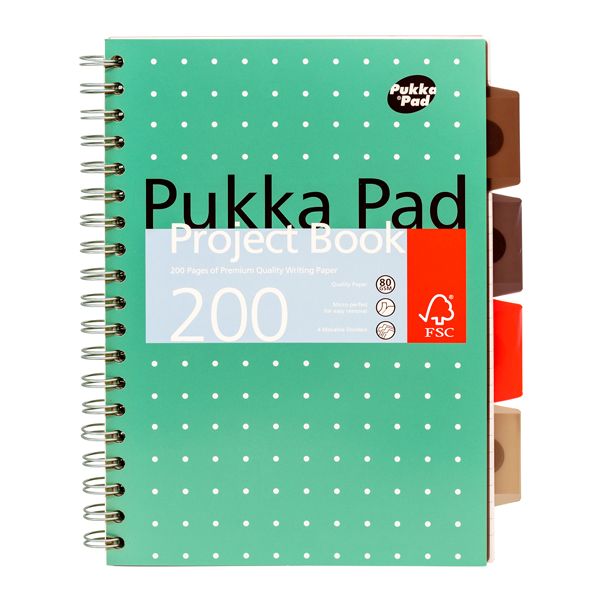 303210048-8518-MET-1-1.jpg Pukka Metallic Notebook B5 Pp Cover 200pg Project Book Green
