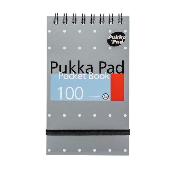 303210050-6254-MET-2-1.jpg Pukka Metallic Notebook A7 100pg Top Spiral Pocket Silver