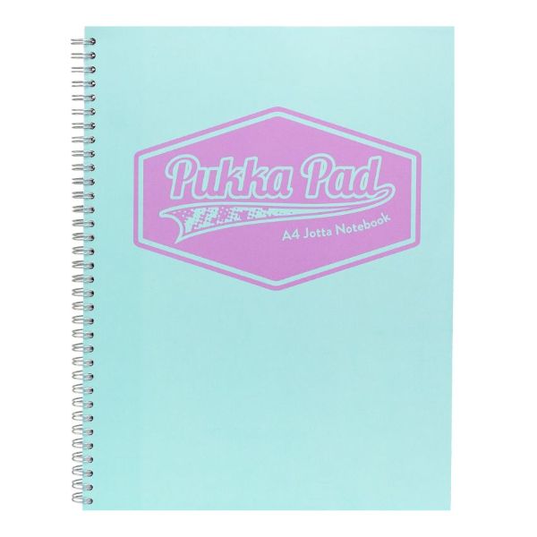 303210054-8628-MT-PST-1.jpg Pukka Pastel Notepad A4 Soft Cover 200pg Side Spiral Jotta Teal