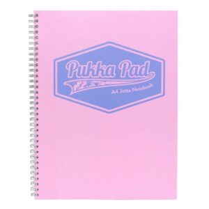 Pukka Pastel Notepad A4 Soft Cover 200pg Side Spiral Jotta Pink