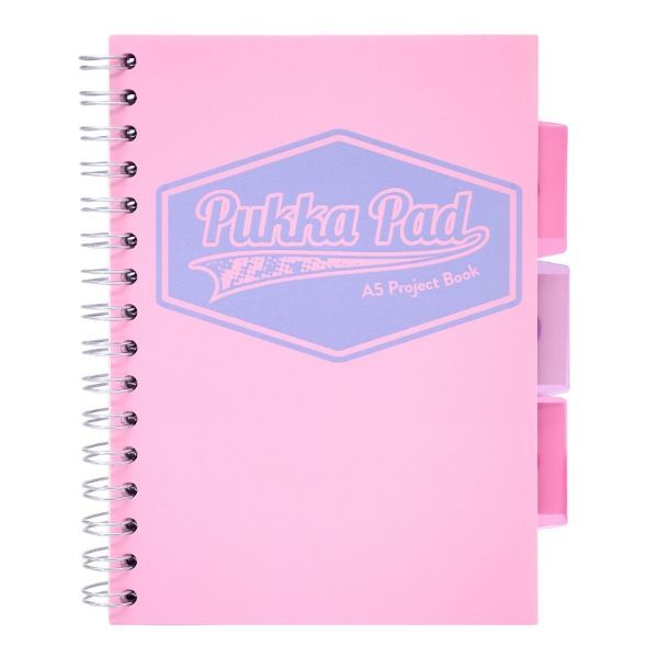 303210064-8631-PK-PST-1.jpg Pukka Pastel Notebook A5 Pp Cover 200pg Project Book Pink