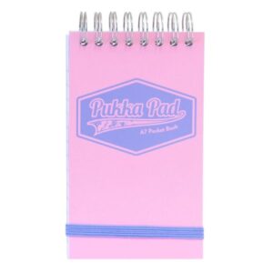 Pukka Pastel Notebook A7 100pg Top Spiral Pocket Pink 1 Pukka Pastel Notebook A7 100pg Top Spiral Pocket Pink