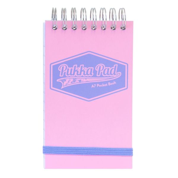 303210066-8903-PK-PST-1.jpg Pukka Pastel Notebook A7 100pg Top Spiral Pocket Pink