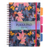 Pukka Bloom Notebook B5 Hard Cover 200pg Project Book Blue