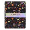 Pukka Bloom Notebook A4+ 160pg Side Spiral Jotta Round Corners Black