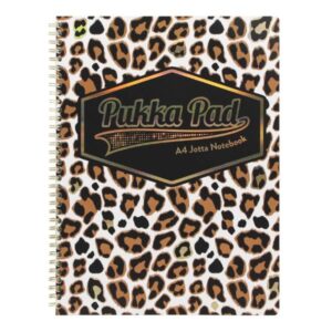 Pukka Wild Notepad A4+ Soft Cover 160pg Side Spiral Jotta Leopard