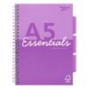 Notebook A5 Pp Cover 200pg Project Book Blue/purple 4pk