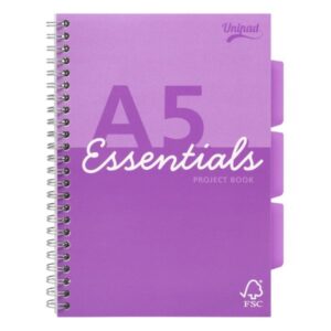Notebook A5 Pp Cover 200pg Project Book Blue/purple 4pk